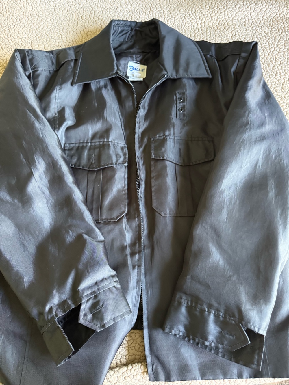 Galls Black Utility Zip-Front Jacket